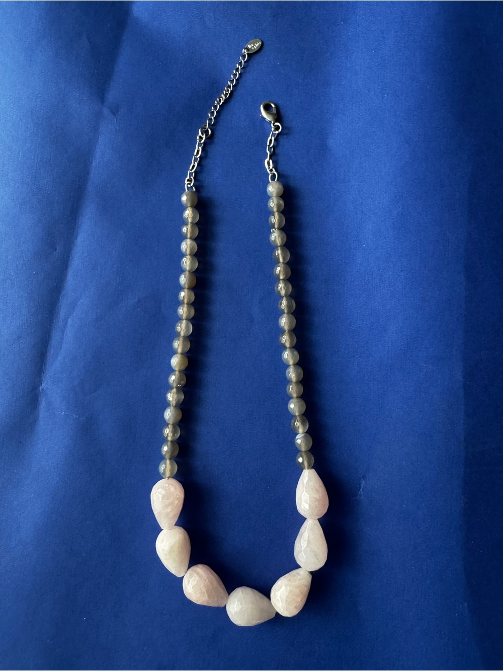 Delicate Pink Stone Bead Necklace by